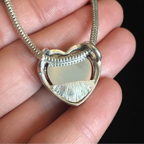 VINTAGE Kim Rogers Interchangeable Hearts Pendant Necklace - Picture 6 of 13